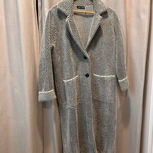 Love Token Herringbone Coatigan